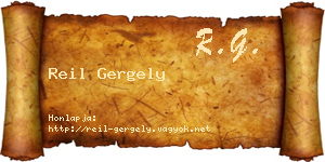 Reil Gergely névjegykártya